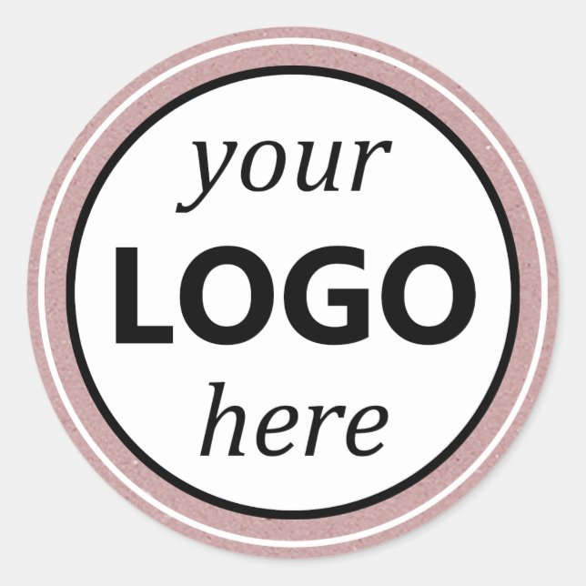 Kraft Paper Lilac Your Circle Logo Image Sticker (Front)