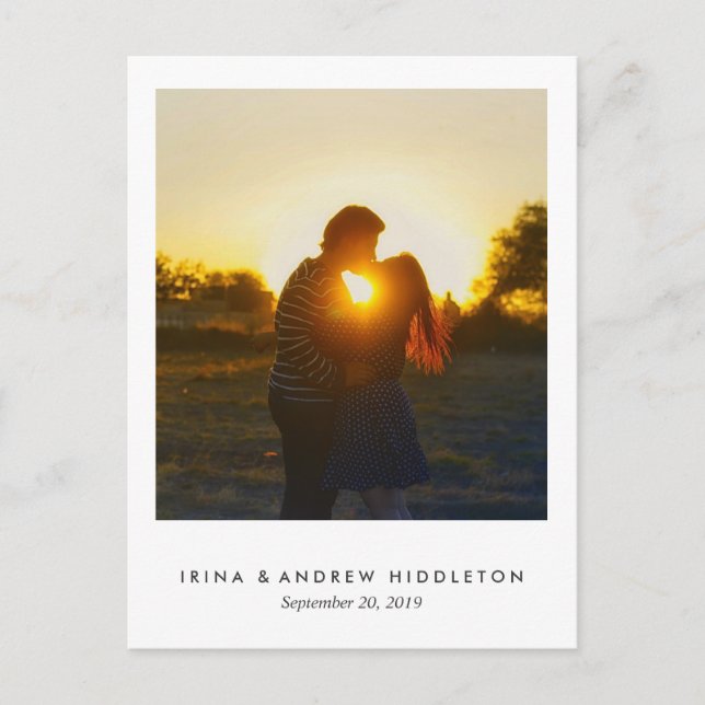 Kraft Paper Love And Thanks Script Photo Postcard (Front)