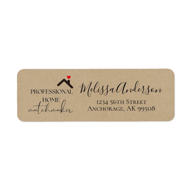 Kraft Paper Marketing Adresse immobilière (Devant)