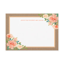 Kraft Paper Peach Florals | Wedding Advice