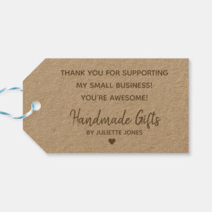 Kraft Paper Simple Plain Handmade Gifts Signature Gift Tags