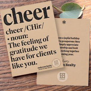 Kraft Paper Style Corporate Business Round Logo Card