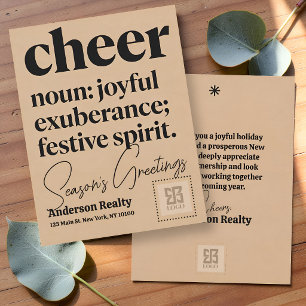 Kraft Paper Style Corporate Business Square Logo Card