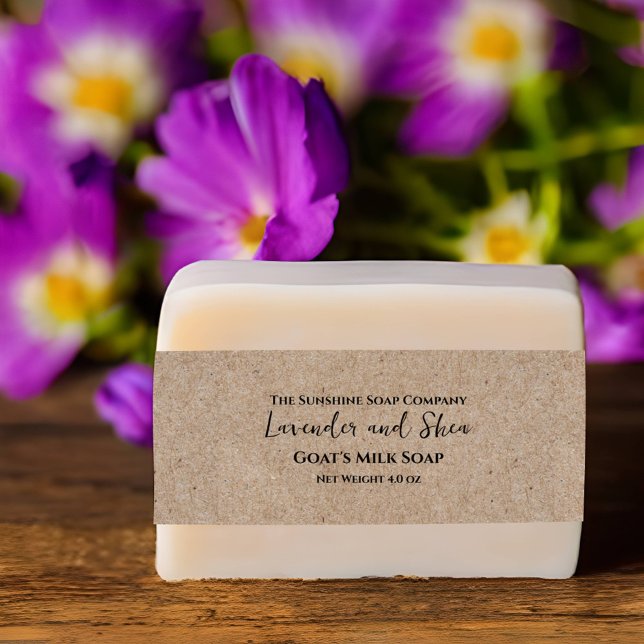 Kraft Paper Style Minimalist Soap Belly Band Invitation Belly Band (Creator Uploaded)