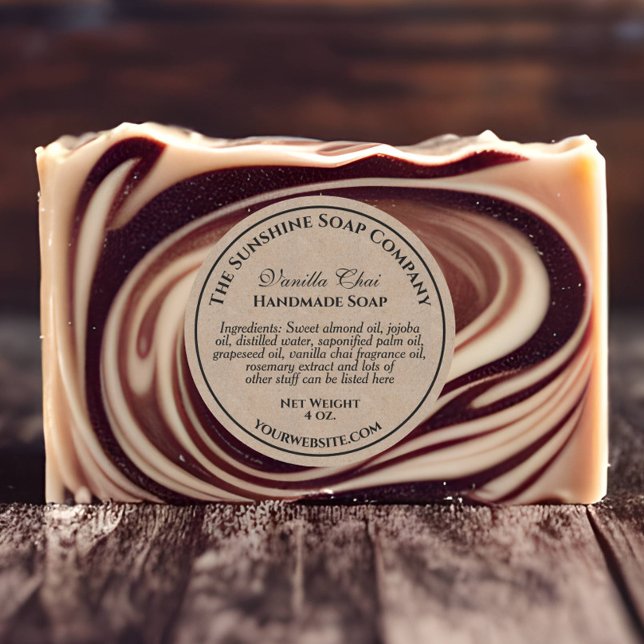 Kraft paper style soap cosmetic label (Creator Uploaded)