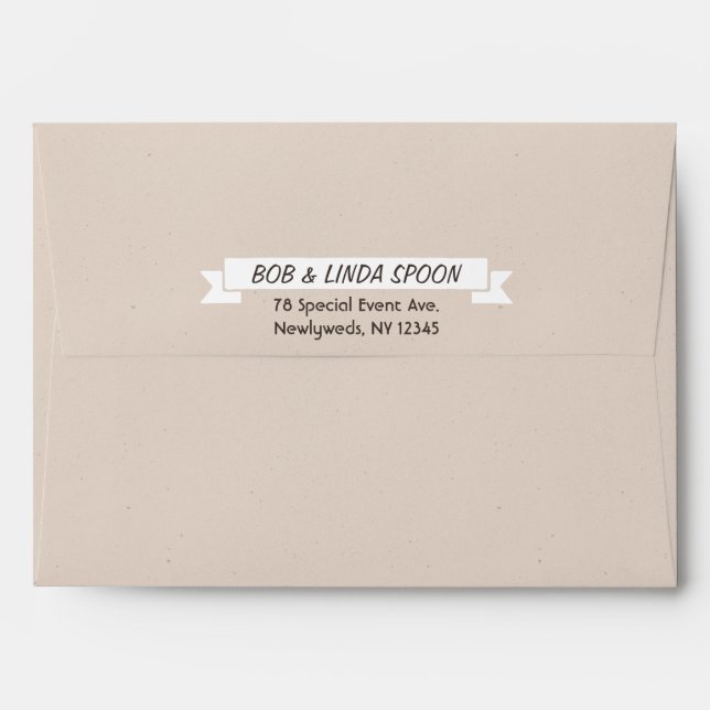 Kraft Paper Style Wedding Envelopes (Back (Top Flap))