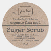 Kraft Paper Sugar Scrub Add Your Logo
