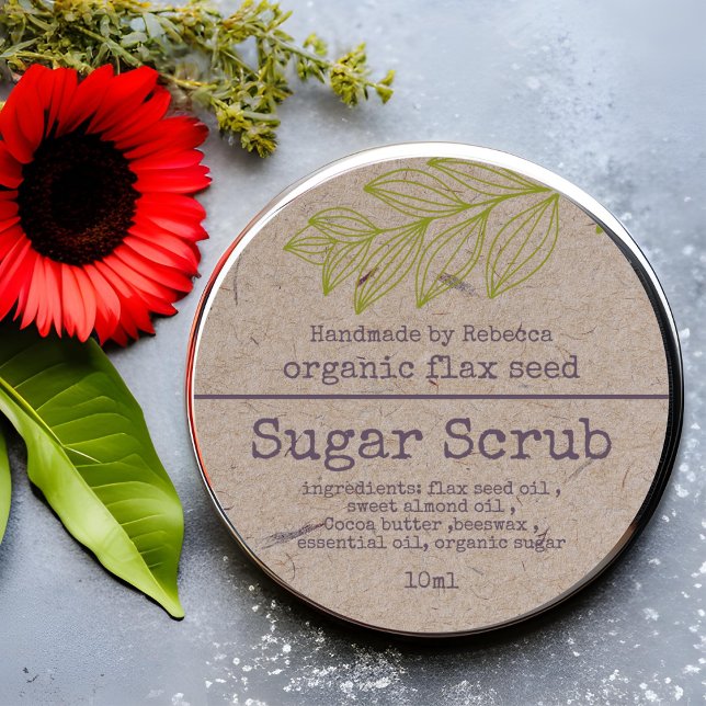 Kraft paper Sugar Scrub Label  (Creator Uploaded)