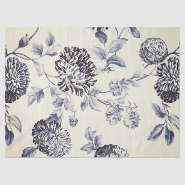 Kraft Paper Tone Vintage Floral Toile (Front)