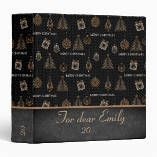Kraft paper, vintage, vintage, Christmas, new year Binder