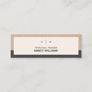 Kraft Printed Minimalist Clean Layout Modern Mini Business Card