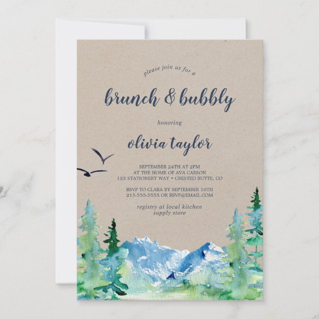Kraft Rocky Mountain Brunch and Bubbly Invitation (Front)