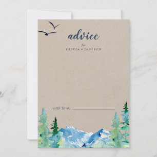 Kraft Rocky Mountain Destination Wedding Advice Card