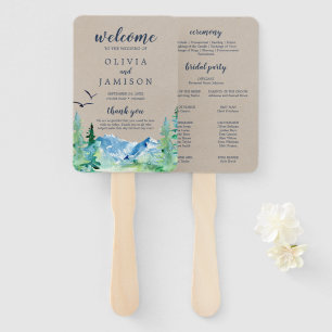 Kraft Rocky Mountain Wedding Program Fan