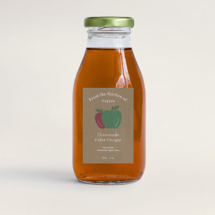 Kraft & Rustic Apple Cider Vinegar Bottle Label