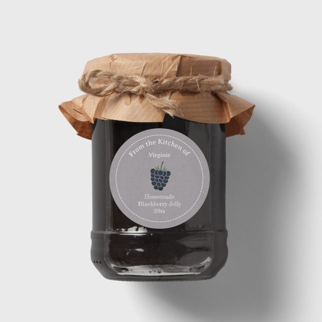 Kraft & Rustic Blackberry Jelly Label Sticker (Kraft & Rustic Blackberry Jelly Label Sticker)