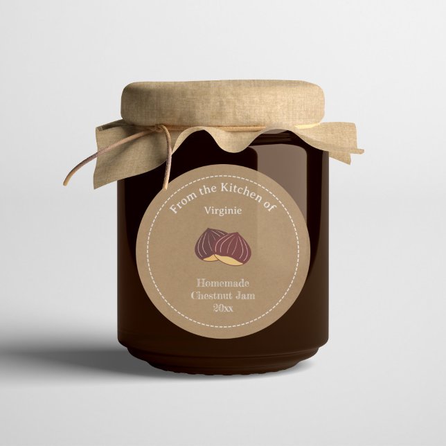 Kraft & Rustic Chestnut Jam Label Sticker (Kraft & Rustic Chestnut Jam Label Sticker)