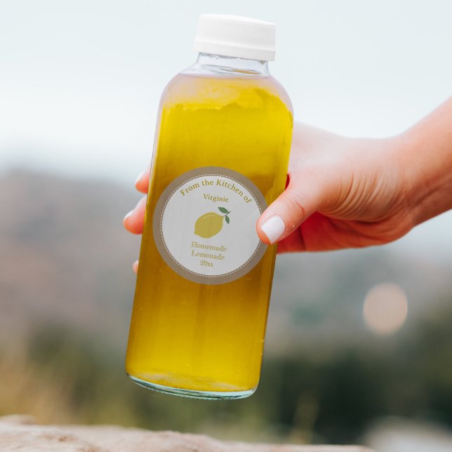 Kraft Rustic Jam, Lemon or Lemonade Label Sticker (Kraft Rustic Jam, Lemon or Lemonade Label Sticker)