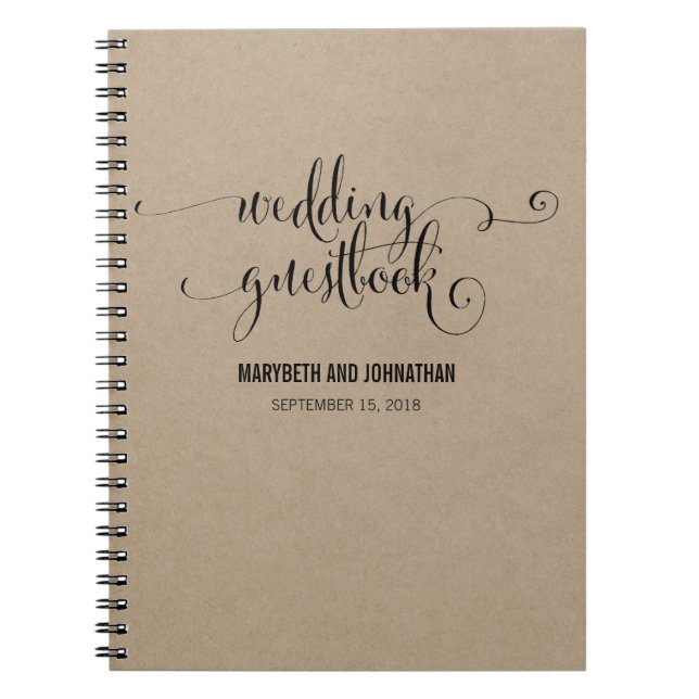 Kraft Rustic Modern Nous Faisons Mariage Livre d'I (Devant)