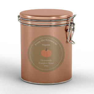 Kraft & Rustic Pumpkin Spice Label Sticker