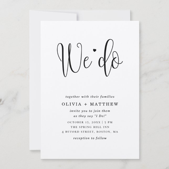 Kraft rustique. Nous sommes invitations (Devant)