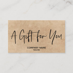 Kraft Simple & Modern Business Gift Certificate