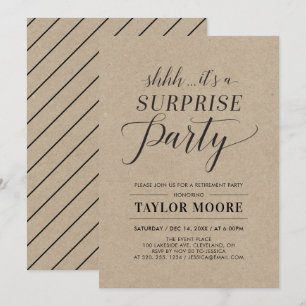 Kraft   Simple Moderne Invitation pour une fête de