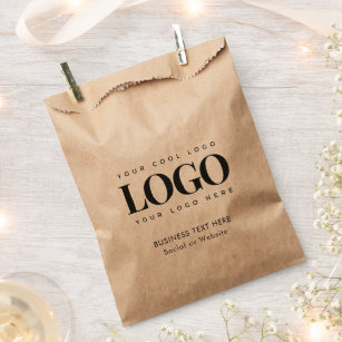 Kraft Style Business Company Logo Text Paper Bag