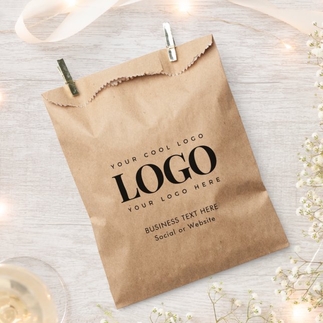 Kraft Style Business Company Logo Text Paper Bag (Clipped)