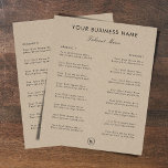 Kraft Style Elegant Restaurant Takeout Menu & Logo<br><div class="desc">This simple,  elegant template would be great for your business/promotional needs. Easily add your own details by clicking on the "personalize" option.</div>