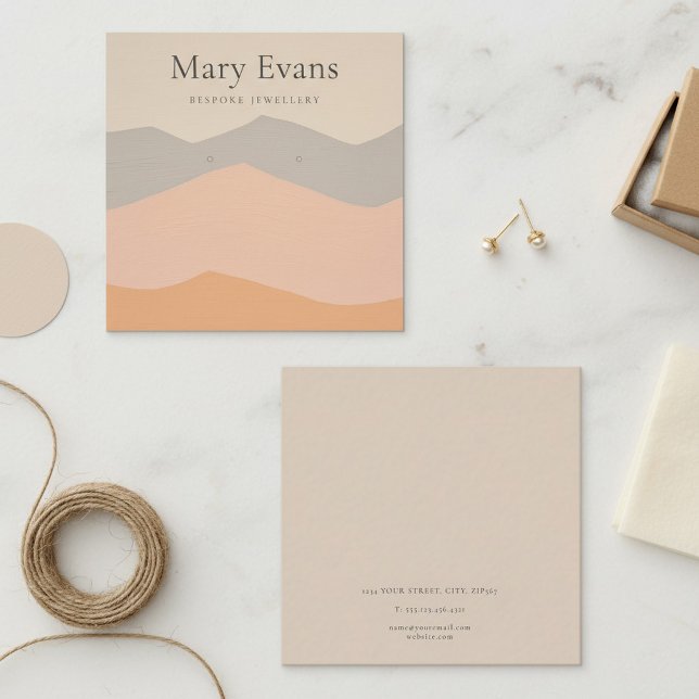 Kraft style pastel mountains Earring Display card (Creator Uploaded)
