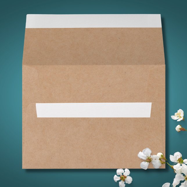 Kraft Style Rustic Modern Minimalist Simple 5x7 Envelope (Creator Uploaded)