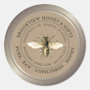 Kraft Vintage Bee Honey Jar Label