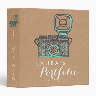 Kraft Vintage Camera Photography Portfolio Binder