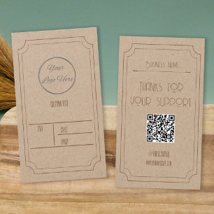 Kraft vintage with logo boutique product price tag