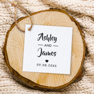 Kraft Wedding Favour Tags Personalized with Names