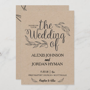Kraft Wedding Invitation