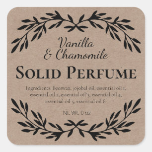 Kraft Wellness Homemade Solid Perfume Labels