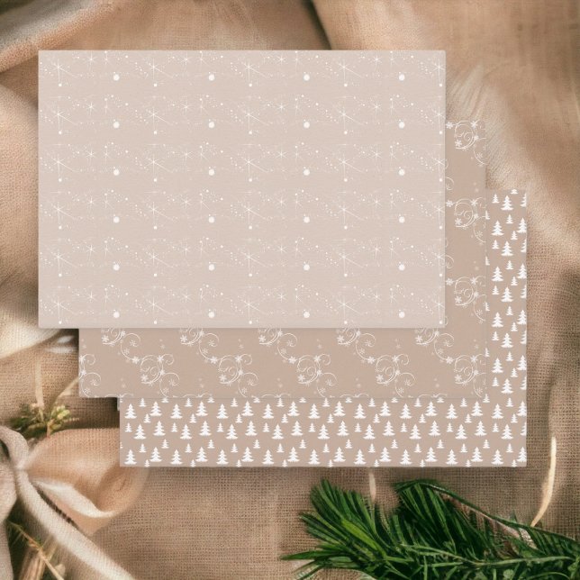 Kraft Winter White Christmas Elegant Wrapping Pape Paper Sheet (Creator Uploaded)