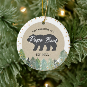 Kraft Wood Christmas as a Papa Bear Ornament