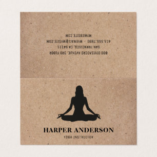 Kraft Yoga Instructor Professional Logo Business  Card