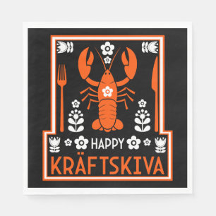 Kräftskiva - Swedish Crayfish Party Napkin