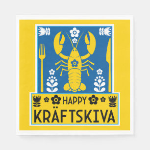 Kräftskiva - Swedish Crayfish Party Napkin