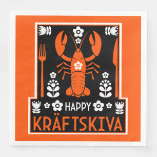 Kräftskiva - Swedish Crayfish Party Napkin