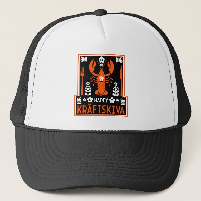 Kräftskiva - Swedish Crayfish Party Trucker Hat (Front)