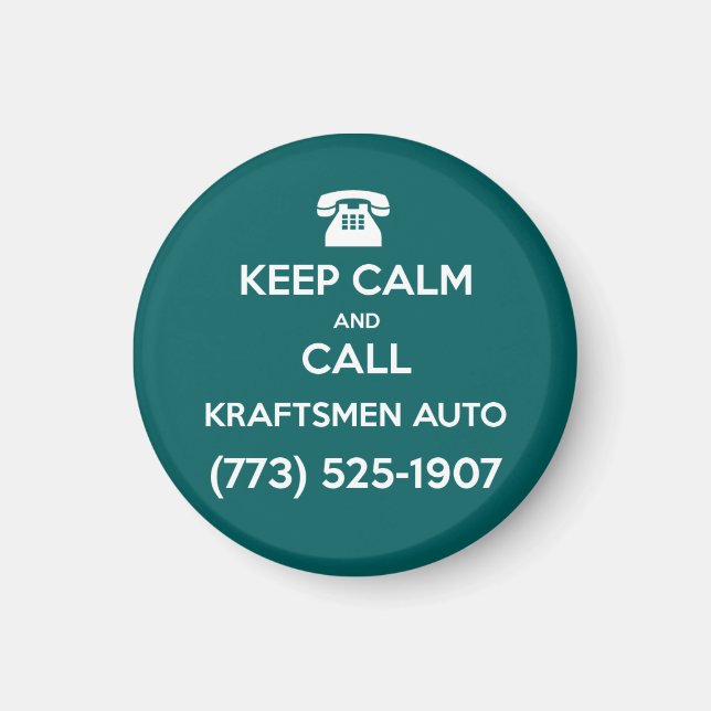 Kraftsmen Auto Keep Calm Magnet (Front)