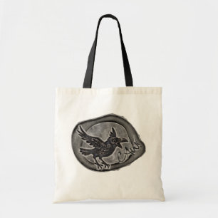 Krähe Crow Rabe ruft CAW! Tasche Tragetasche Tote Bag