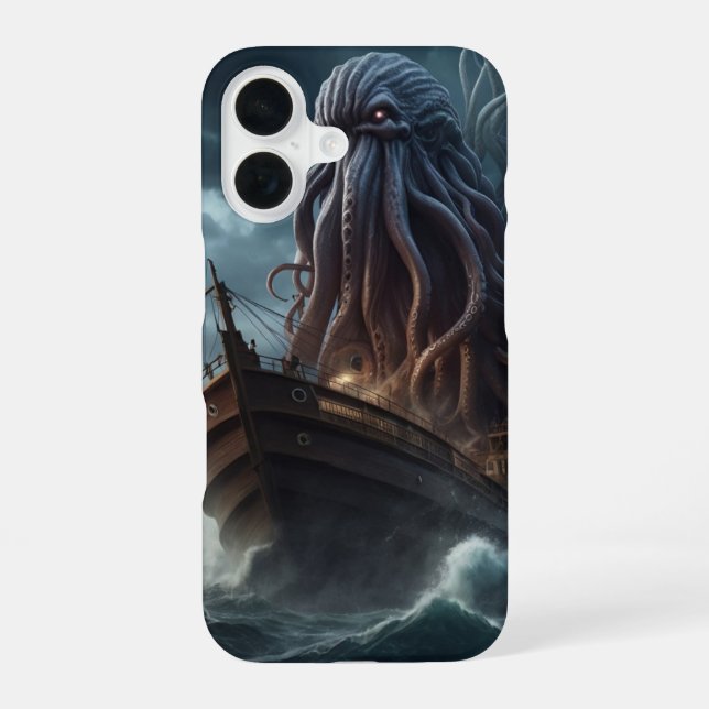 Kraken Attack iPhone 16 Case (Back)