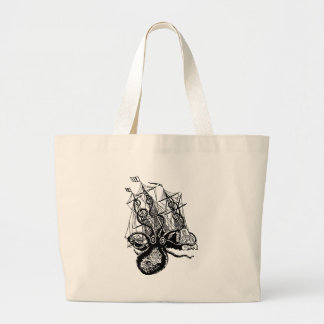 Kraken Attack Large Tote Bag