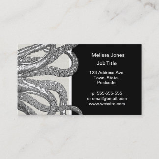 Kraken - Black Giant Octopus / Cthulu Business Card